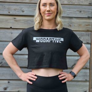 WODAPTIVE KAT BLACK CROPPED TEE