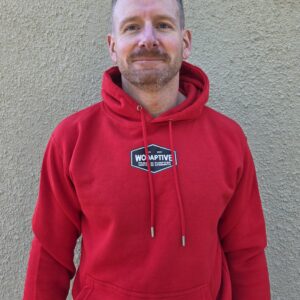 WODAPTIVE RED UNISEX ESTD HOODIE
