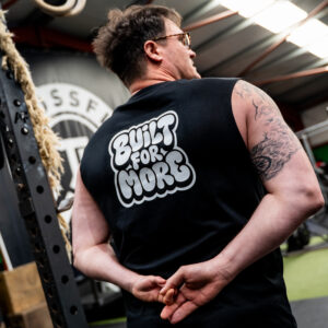 BUILT FOR MORE BLACK SLEVELESS TSHIRT